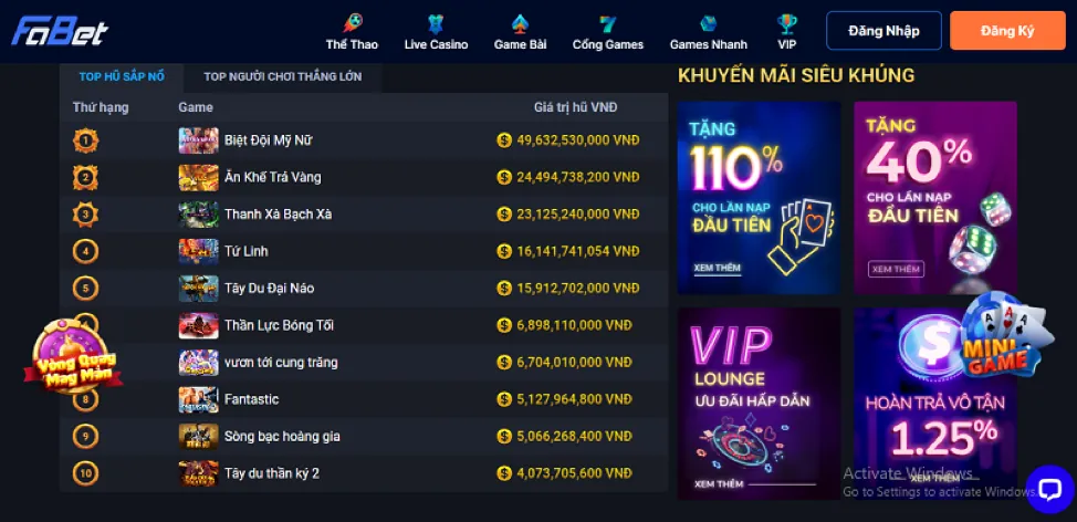 Giao diện cá cược thể thao của 68win18